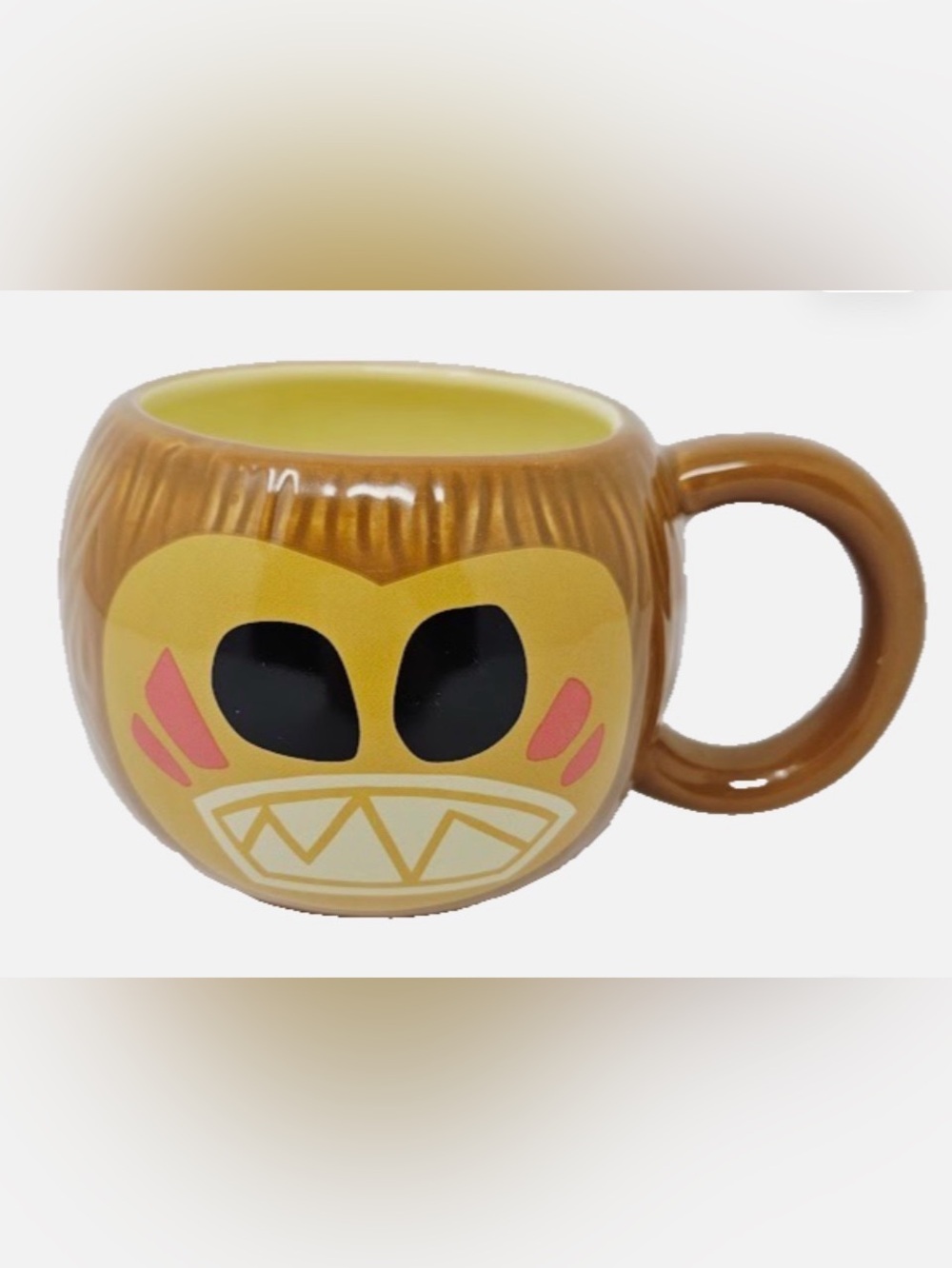 Disney Moana FEAR THE KAKAMORA & Yellow Ceramic Character Mug NEW